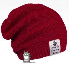 Pletená čepice Colors - vzor 29 - bordó