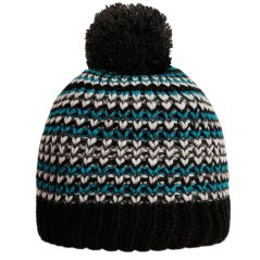 Čepice pletená Swiss Custom - vzor 002 - černá / šedá / pruh