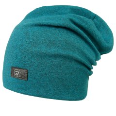 Bavlněná čepice Pastels DOUBLE - vzor 65 - tyrkysová melír