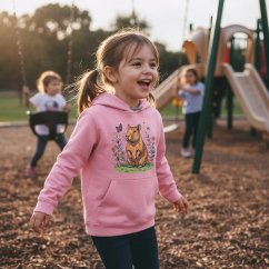 Dětská mikina s kapucí Urban - vzor 020 - růžová / Kapybara