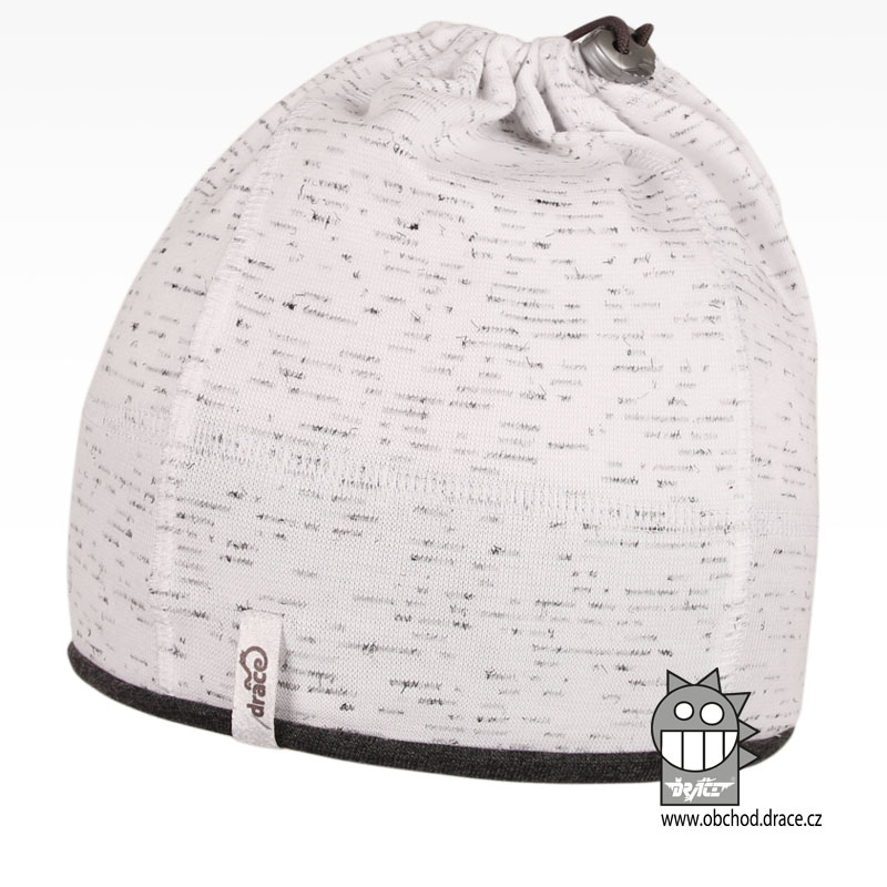 Bavlněná čepice na culík - vzor 03 - bílá melír