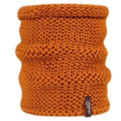 Merino pletený nákrčník Vanto - vzor 14 - hořčicová