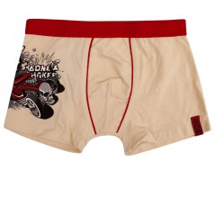 Chlapecké bavlněné boxerky - vzor 028 - béžová - auto