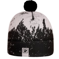 Fiocco - zimní funkční čepice s počesem - vzor 020 - černá , šedá