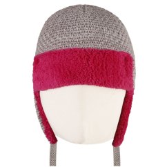 Beranice Lama - vzor 01 - šedá / malinová