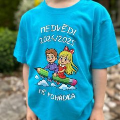 Školkové tričko - Děti na pastelce - 001