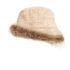 Dámský zimní klobouk - vzor 079 - béžová- polar fleece