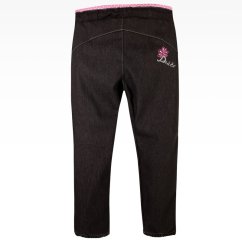 Kalhoty Sabina - vzor 14 - jeans černá růžová kočka