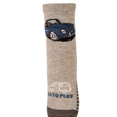 Dětské ponožky - vzor 232 - šedá - auto
