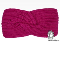 Čelenka pletená Twist - vzor 04 - fuchsiová
