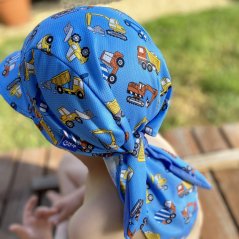 Funkční vzdušný šátek pirát kšilt - vzor 15 - dopravní auta