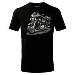 Dětské bavlněné tričko s potiskem - vzor 0249 - černa - legendární motocykl