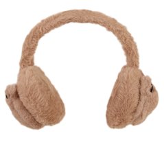 Zimní chlupaté klapky na uši - vzor 10 - béžová - panda