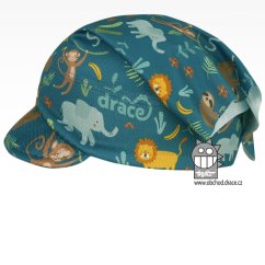 Funkční lehoučký šátek Emily kšilt na jaro a léto - vzor 30 - petrol safari