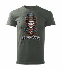 Bavlněné unisex tričko s potiskem - vzor 0016 - tmavá břidlice /Rescator