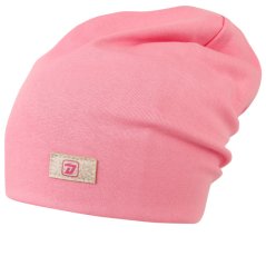Bavlněná čepice Pastels DOUBLE - vzor 53 - růžová