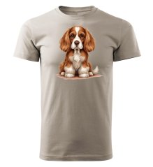 Dámské bavlněné tričko s potiskem - vzor 0006 - ledově šedá / Kokršpaněl