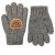 Dětské pletené prstové rukavice 2 - 4 roky - vzor 077 - šedá - medvídek
