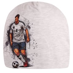 Bavlněná čepice Polo - vzor 106 - světle šedá - fotbalista
