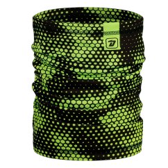 Nákrčník / multifunkční šátek - vzor 150 - černá / FLUO zelená
