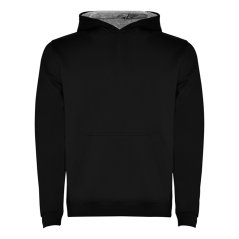 Dětská mikina s kapucí Urban - vzor 0258 - černá/šedý melír