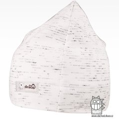 Bavlněná kojenecká čepice Čertík - vzor 02 - bílá / melír