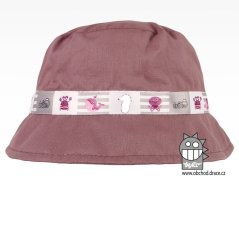 Klobouk letní Palermo - vzor 26 - fialová