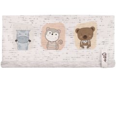 Anička - vzor 21 - bílá melír - zvířátka