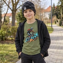 Dětské bavlněné tričko s potiskem - vzor 0238 - cyklista