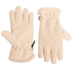 Dětské fleecové prstové rukavice 4 - 5 let - vzor 090 - béžová