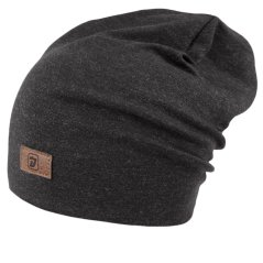 Bavlněná čepice Pastels DOUBLE - vzor 70 - černá melír