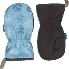 Rukavice softshell - vzor 69 - světle modrá - vločky