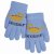 Dětské pletené prstové rukavice 4 - 6 let - vzor 018 - modrá - dino