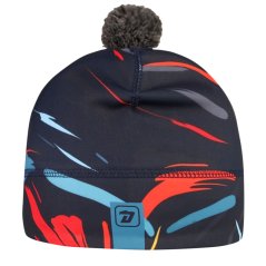 Flavio - zimní funkční čepice - vzor 188 - tmavě modrá - fleky