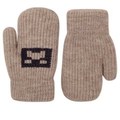 Dětské pletené palcové rukavice 5 - 7 let - vzor 087 - béžová- herní svět