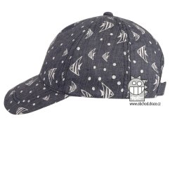 Dětská letní kšiltovka - vzor 002 - modrá jeans - rybičky