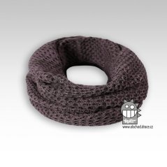 nákrčník chomout pletený - vzor 01 šedohnědá