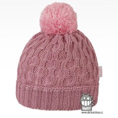 Merino pletená čepice Vanto - vzor 06 - fialková