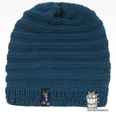 Merino pletená čepice Harmony - vzor 11 - petrol