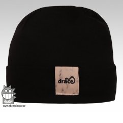 Bavlněná čepice Pastels DOUBLE - vzor 10 - černá