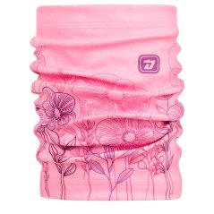 Fleecový nákrčník Yetti - vzor 51 - růžová - květiny