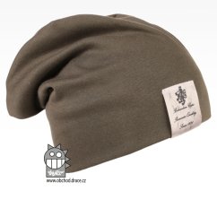 Bavlněná čepice Pastels DOUBLE - vzor 16 - khaki zelená