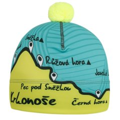 Funkční čepice Flavio Krkonoše - vzor 006 - tyrkysová / zelená