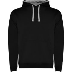Dětská mikina s kapucí Urban - vzor 0258 - černá/šedý melír
