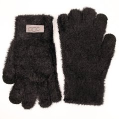 Dámské pletené prstové rukavice - vzor 029 - černá