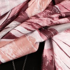 Dámská elegantní šála - vzor 030 - růžová - květy