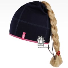 Bavlněná čepice na culík - vzor 10 - modrá tmavá