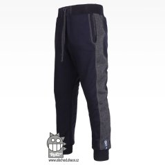 Tepláky lampas - vzor 10 - tm.modrá - jeans lampas
