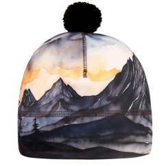 Flavio - zimní funkční čepice - vzor 180 - černá - hory