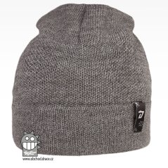 Merino pletená čepice Urban - vzor 02 - šedá